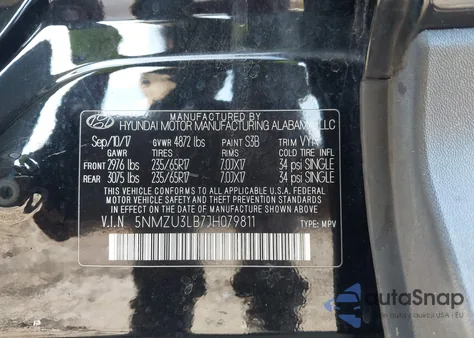 2018 Hyundai Santa Fe Sport 2.4L from USA, damaged, VIN 5NMZU3LB7JH079811